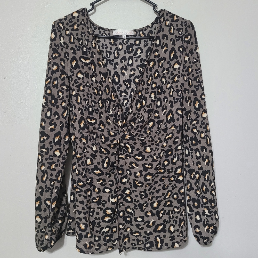 Willow & Root Leopard Print Top